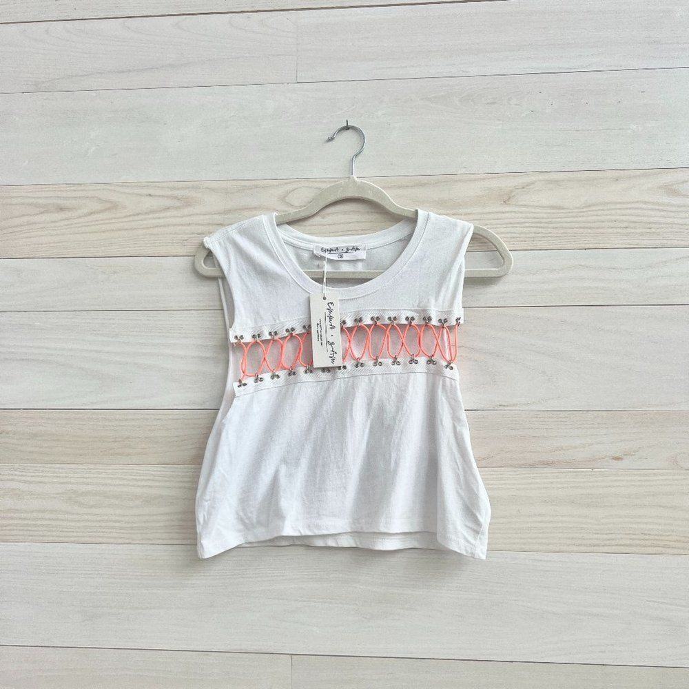 Emma and Sam LF Neon Bungee Crop Tank NWT